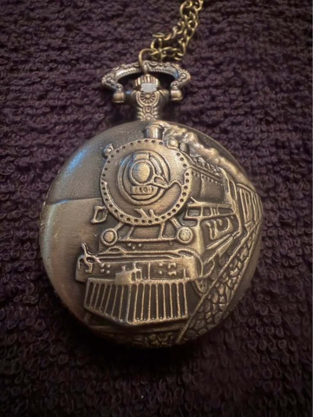 Train Locomotive Pocket Watch